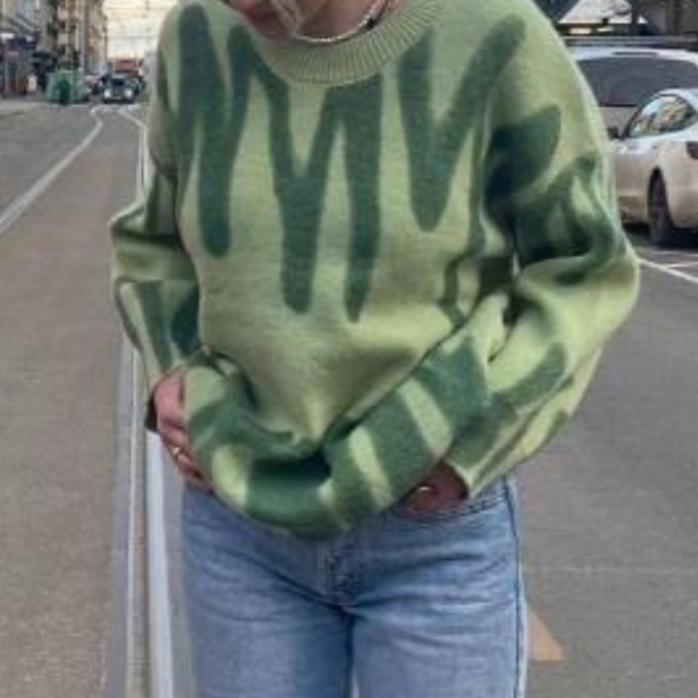 Princess Polly Katie Oversized Sweater Green S/M